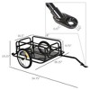 Cycle Utility Trailer All-terrain Folding Bicycle Storage Cart with Hitch for Pavement, Gravel, Grass, Sand, Mud, Hills - 3 of 4