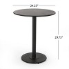 Christopher Knight Home Corey 3 Piece Outdoor Modern Metal Bistro Set with Open Slat Design - 4 of 4