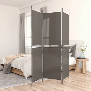 VidaXL 3-Panel Room Divider Anthracite 59.1 in.x86.6 in. Fabric - 1 of 4