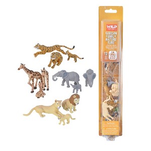 Wild Republic Nature Tube African Family Figurines, 12 Pieces - 1 of 1