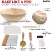 Swice 9-Inch Round Bread Proofing Basket Kit, Hand-Woven Rattan, Complete Starter Set - 2 of 4