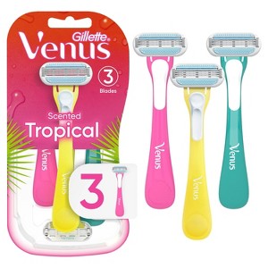 Venus Tropical Women's Disposable Razors - 3ct - 1 of 4