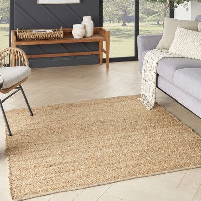 Natural Jute Square 5' x 5' Flatwoven Handmade Rug