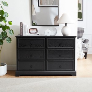CAVINAS 6 Drawer Dresser for Bedroom,Chest of Drawers,Storage Dresser Clothes Organizer for Living Room,Entryway - 1 of 4