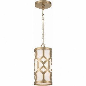 Crystorama Lighting Jennings 1 - Light Pendant in  Aged Brass - 1 of 4