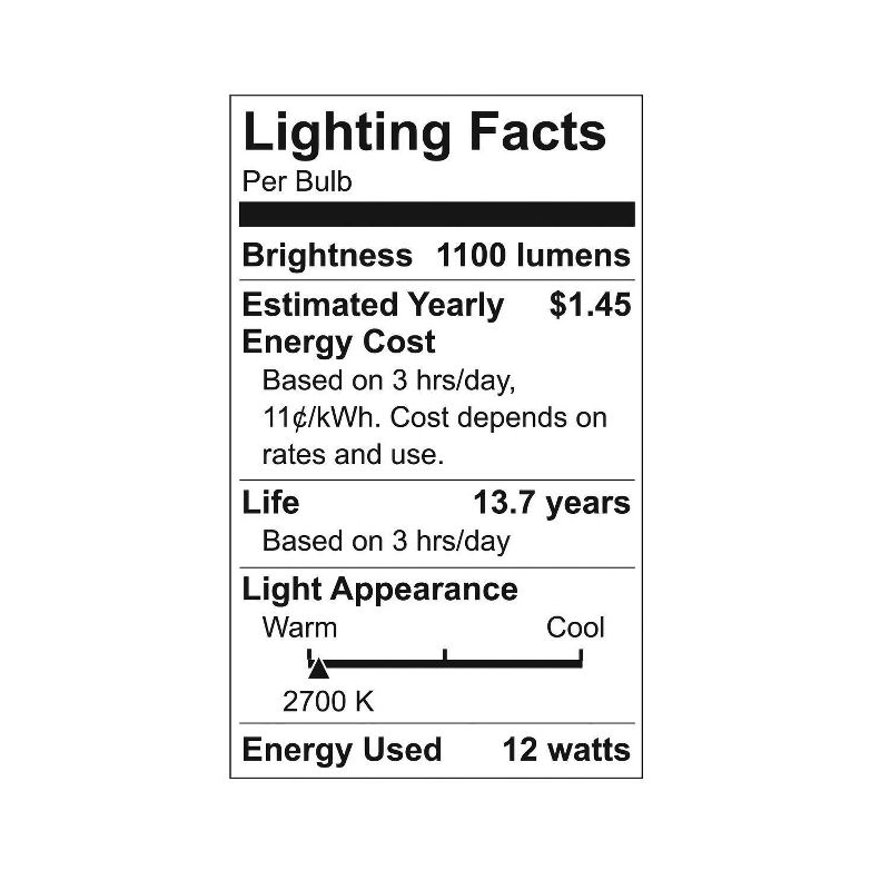 GE LED 75w 2pk Light Bulb White, 4 of 7