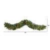 Nearly Natural 6-ft Snow Tipped Christmas Artificial Garland with 35 Clear LED Lights and Pine Cones - 2 of 2