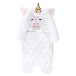 Hudson Baby Infant Girl Car Seat Insert, Unicorn, One Size - 1 of 2