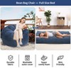 2 in 1 Bean Bag Chair Bed, Corduroy Giant Convertible Bean Bag Chair Bed from Chair to Mattress, Large Floor Sofa Couch Bed with Washable Cover - 4 of 4