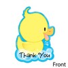 Big Dot of Happiness Ducky Duck - Shaped Thank You Cards - Baby Shower or Birthday Party Thank You Note Cards with Envelopes - Set of 12 - 3 of 4