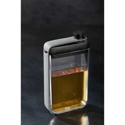 7.25 oz Clear and Black Tritan Leak-Free Flask