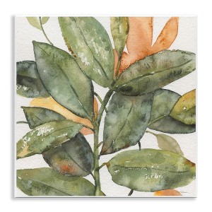 Stupell Industries Botanical Leaves Watercolor Plant, 12" x 12" - 1 of 4