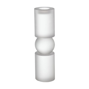 AZL1 Life Concept Candle Holders, Frosted Glass Cylinder Holder for Modern Tabletop and Mantel Display, White, 3.1"*3.1"*11" - 1 of 4
