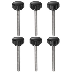 Unique Bargains Plastic Threaded Bolt Knurled Clamping Knob Thumb Screws 6 Pcs - 1 of 4