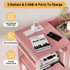 "39" Modern Fabric Dresser TV Stand w/ Charging Station, 5-Drawer Chest for Bedroom, Living Room, Hallway - 4 of 4