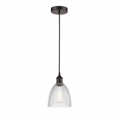 Castile - 1 Light Cord Hung Mini Pendant In Industrial Style-9.75 Inches Tall and 6 Inches Wide