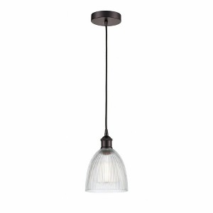 Castile - 1 Light Cord Hung Mini Pendant In Industrial Style-9.75 Inches Tall and 6 Inches Wide - 1 of 1