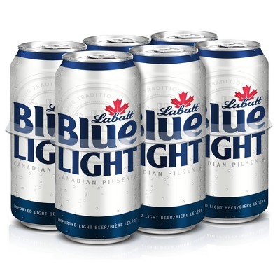 Labatt Blue Light Canadian Pilsener Beer - 6pk/16 fl oz Cans