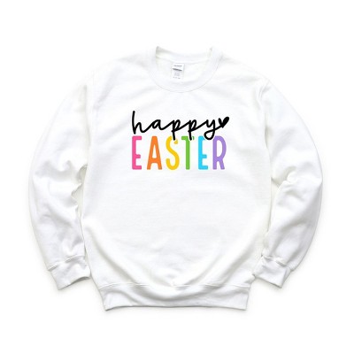 Simply Sage Market Women's Graphic Sweatshirt Happy Easter Colorful