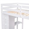 RISOKEYS Twin Size Loft Bed with Storage Drawers, Desk and Stairs - Solid Wood Loft Bed Frame with Shelves for Kids, Teens, and Adults - 4 of 4