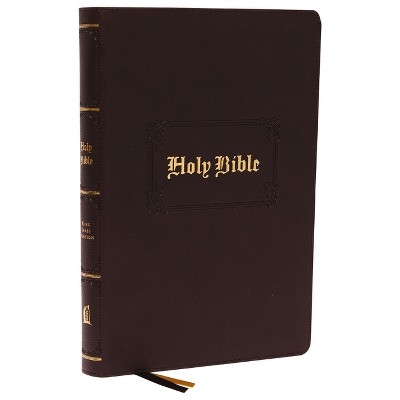 KJV Holy Bible: Large Print with 53,000 Center-Column Cross References, Brown Leathersoft, Red Letter, Comfort Print: King James Version