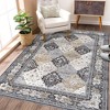 Area Rug Washable Rug Vintage Bohemian Rug Low-Pile Indoor Moroccan Carpet, Ultra Soft Area Rugs for Bedroom Living Room Dining Room - 3 of 4