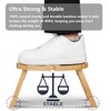 Tirrinia Portable Picnic Table with 2 Wine Glasses Holder, Functional Bamboo Snack Tray Table, Perfect for Couples, for Picnic, Beach (12.5" x 12.5") - 3 of 4