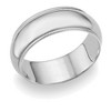 Pompeii3 10mm Milgrain Plain High Polished Dome Wedding Band 10k White, Yellow, Rose Gold - 2 of 4