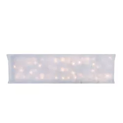 Northlight 42" LED Lighted Battery Operated Christmas Snow Blanket - Warm White Lights