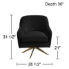 Studio 55D Ames Quilted Onyx Velvet Swivel Chair - 4 of 4