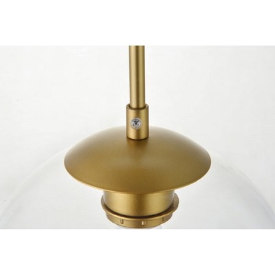 Baxter 5-Light Brass Pendant with Clear Glass Shades