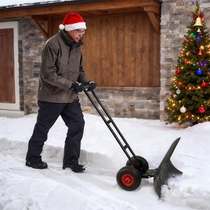EAGLE PEAK Wheeled Snow Shovel, Multi-Angle Snow Pusher with Adjustable Handle - 1 of 4