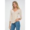 WEST K Women's Amaya Rib Knit Button Down Collar Top - 3 of 4