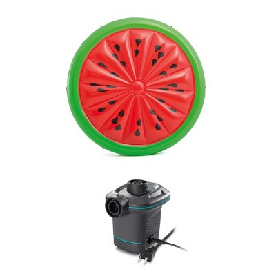 Intex  72-Inch Watermelon Island Raft | Intex 120V Quick Fill AC Air Pump