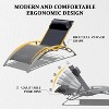 PAGED Patio Chaise Lounge Set of 3 with Metal Side Table,Outdoor Lounge Chairs with 5 Positions for Poolside,Backyard(2Lounge Chairs+1Table) - 4 of 4