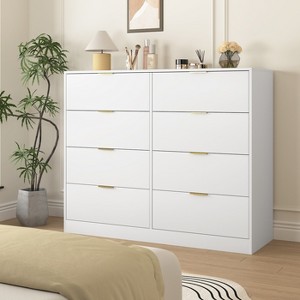 KTMBDW 8 Drawer Dresser for Bedroom, Modern Chest of Drawers, Wood Storage Double Dresser with Deep Drawers for Living Room, Hallway and Entryway - 1 of 4