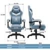 Hoffree Breathable Fabric Massage Gaming Chair Ergonomic Office PC Chair with Footrest & Adjustable - 2 of 4