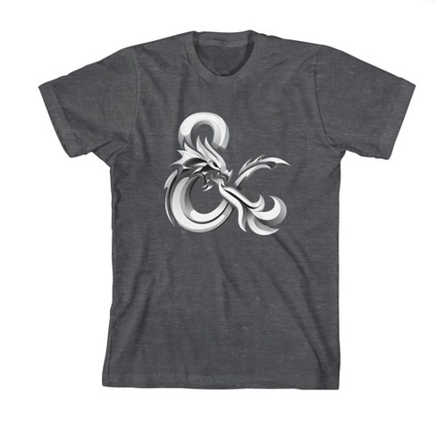 Dungeons And Dragons Ambersand Youth Boys Charcoal Heather Graphic Tee ...