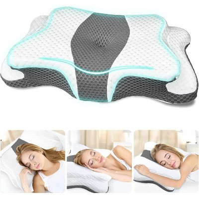 FFKQBH Memory Foam Pillows, Grey