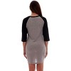 Just Love 100% Cotton Sleep Dress for Women Baseball Sleeve Nightshirt - 3 of 3