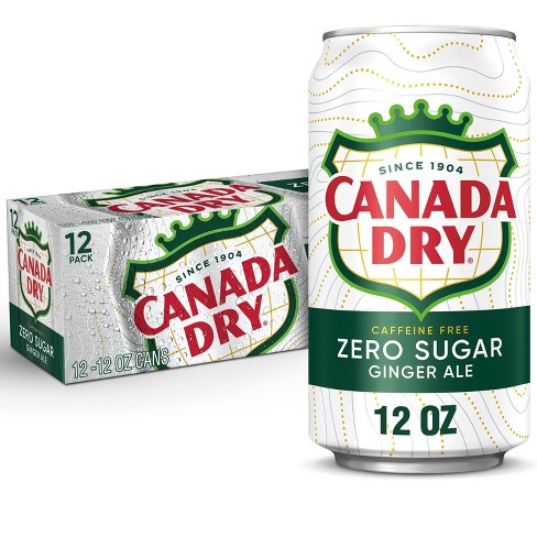 Canada Dry Zero Sugar Ginger Ale Soda - 12pk/12 fl oz Cans - image 1 of 4