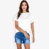 Anna-Kaci Women's Striped Knit Top with Crew Neck and Short Sleeves, Casual Loose Fit Comfortable Blouse - 3 of 4
