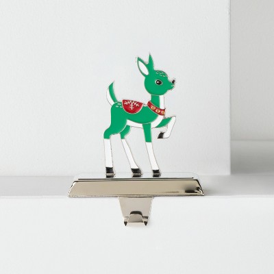 Enamel Deer Christmas Stocking Holder Teal - Wondershop™