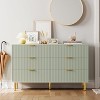 Modern 6 Drawer Dresser for Bedroom with Gold Handle and Large Drawer - 3 of 4
