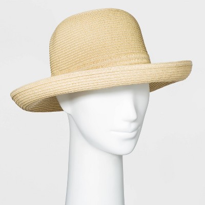 Women's Packable Essential Straw Kettle Hat - A New Day™ One Size Natural