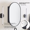 TEHOME Surface Mount Black Pill Bathroom Medicine Cabinet with Mirror Metal Framed Oval Bathroom Storage Cabinet 20x30'' - 2 of 4