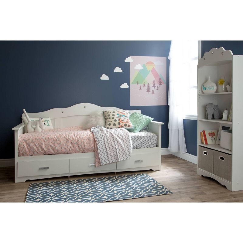 Twin Tiara Kids&#39; Daybed with Storage   Pure White  - South Shore, 3 of 7