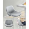Bar Stools Set of 2, Bar Height Bar Stools with Back, Ergonomic Backrest, Synthetic Leather, Metal Legs - 3 of 4