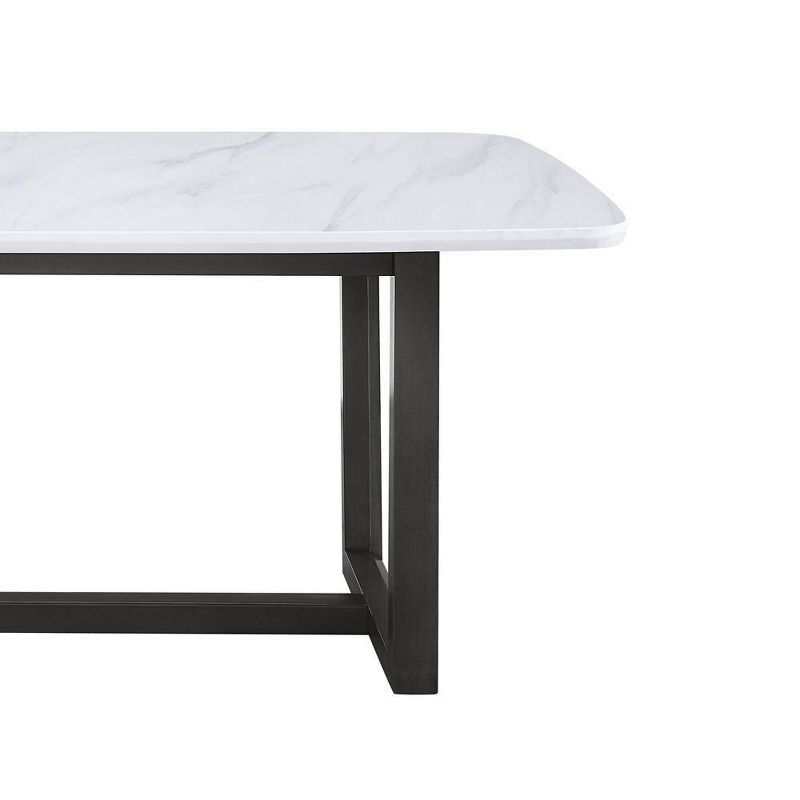 72&#34; Madan Dining Table - Marble/Weathered Gray Finish - Acme Furniture, 5 of 8
