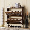 A 39.5''  shoe cabinet with 2 flip-top drawers, an entryway shoe cabinet, a narrow standalone shoe rack cabinet - 2 of 4